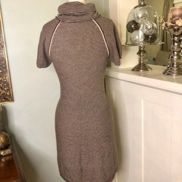 BCBGMaxAzria Brown Cashmere Cowl Neck Sweater Dress XS - Picture 7 of 9